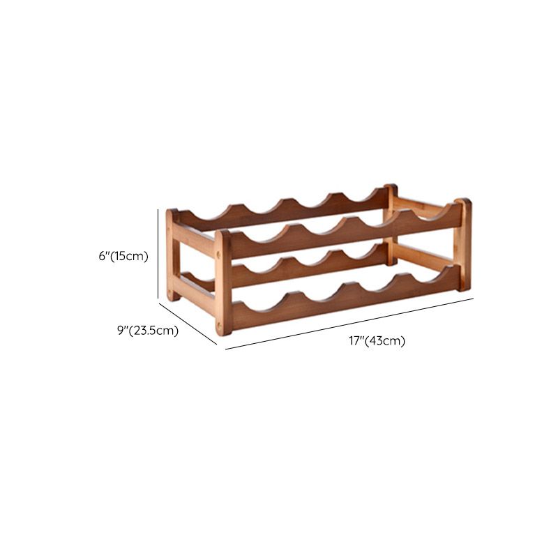 Modern Countertop Wine Rack Wood Wine Bottle Rack for Living Room