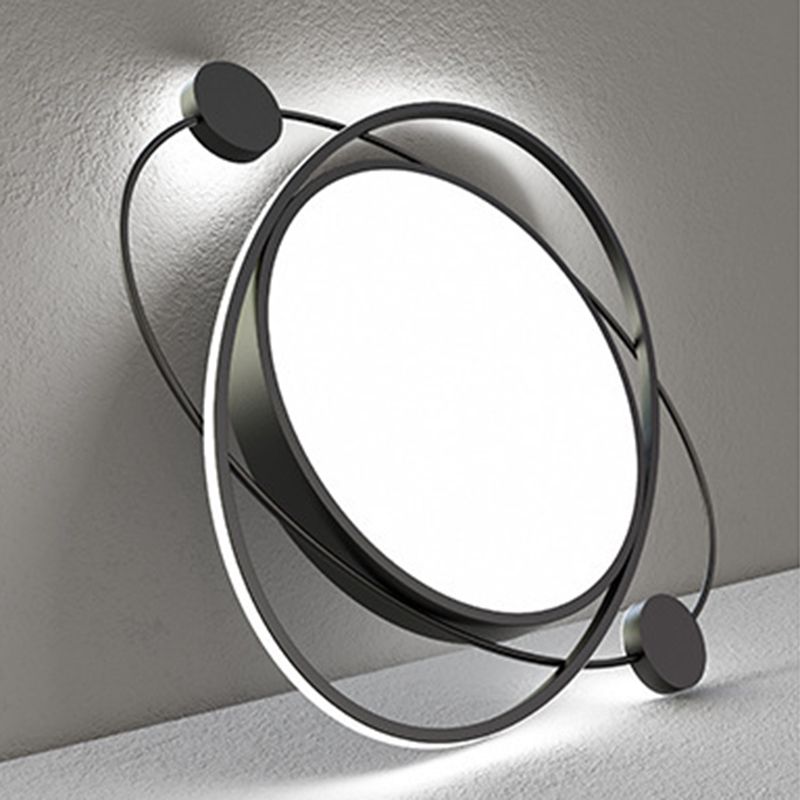 Wrap-around Line Design Rund LED Deckenleuchte 19.5 " Weiche Nordische Style Flush Mount Lamp für Schlafzimmer