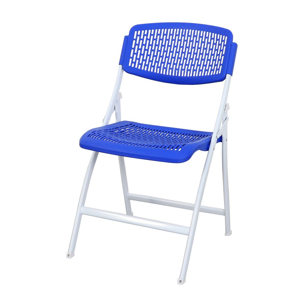 Chaise d'appoint contemporaine en métal, chaise d'appoint pliante sans bras à dossier ouvert, pour la maison
