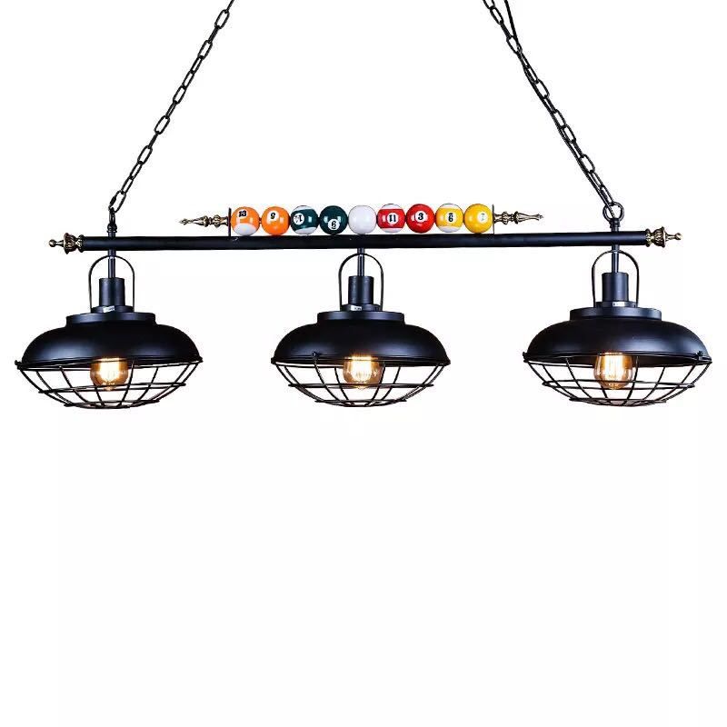 Bowl Shade Billiards Light Industrial Style Metal Island Light Fixture for Restaurant