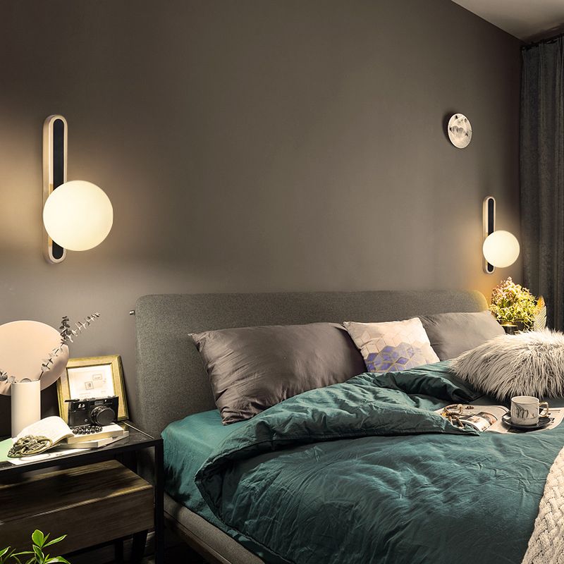 1 lampe à balle à balle en verre clair