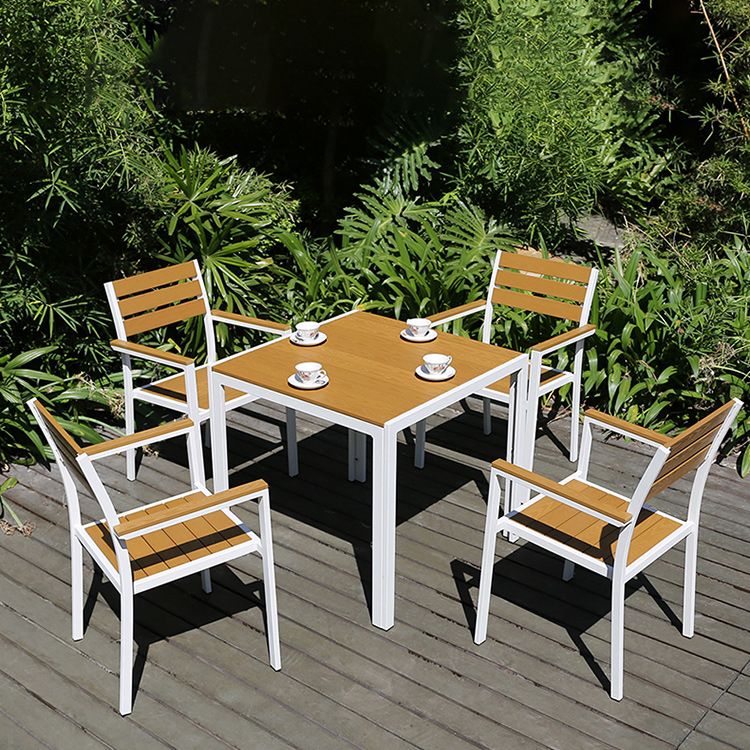 Industrial Dining Side Chair/Dining Armchair with Aluminum Base