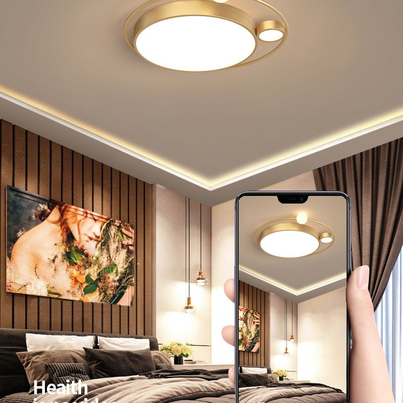 3-lichts eenvoud acryl inbouw licht metaal cirkelvormig lijnontwerp moderne verlichtingsarmatuur