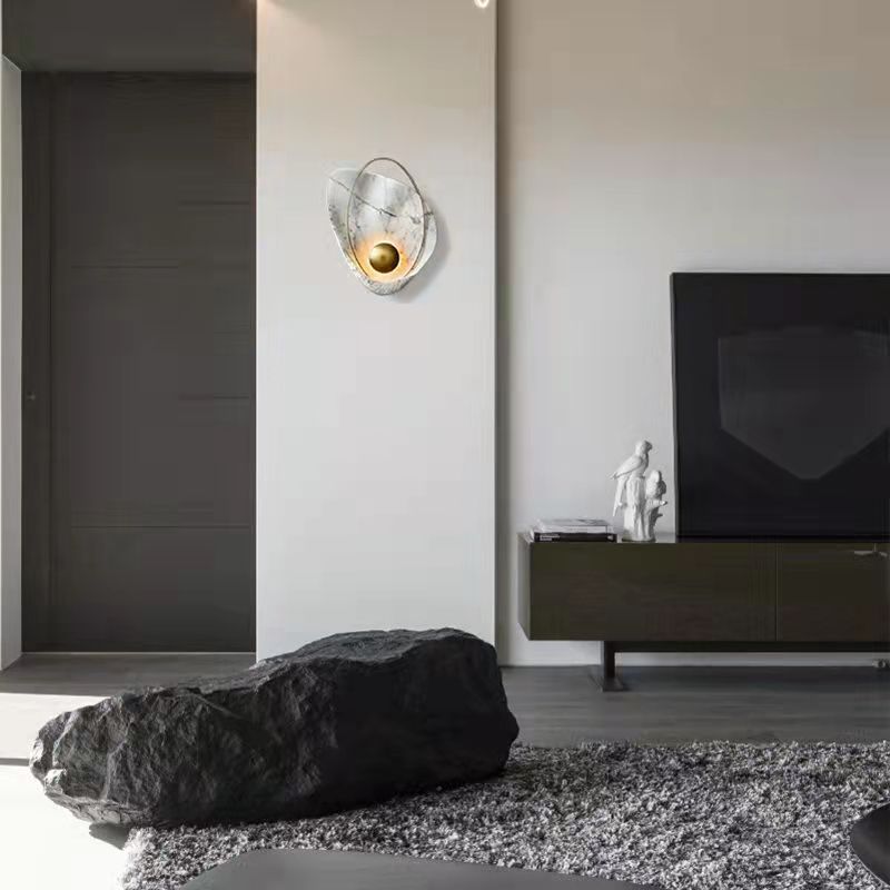 16" High Nordic Metal Wall Light Geometric LED Wall Sconce for Living Room