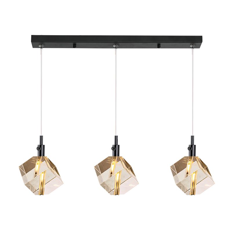 Unique Shape Hanging Lighting Modern Style Crystal Pendant Lamp for Bedroom