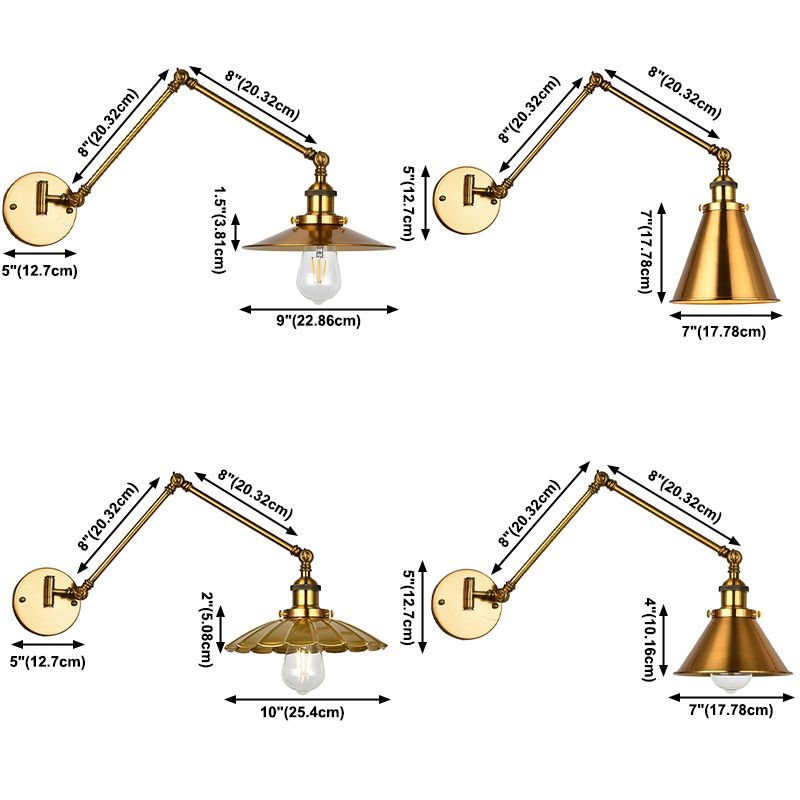 Gold Finish Verstellbares Armwand Licht einfach