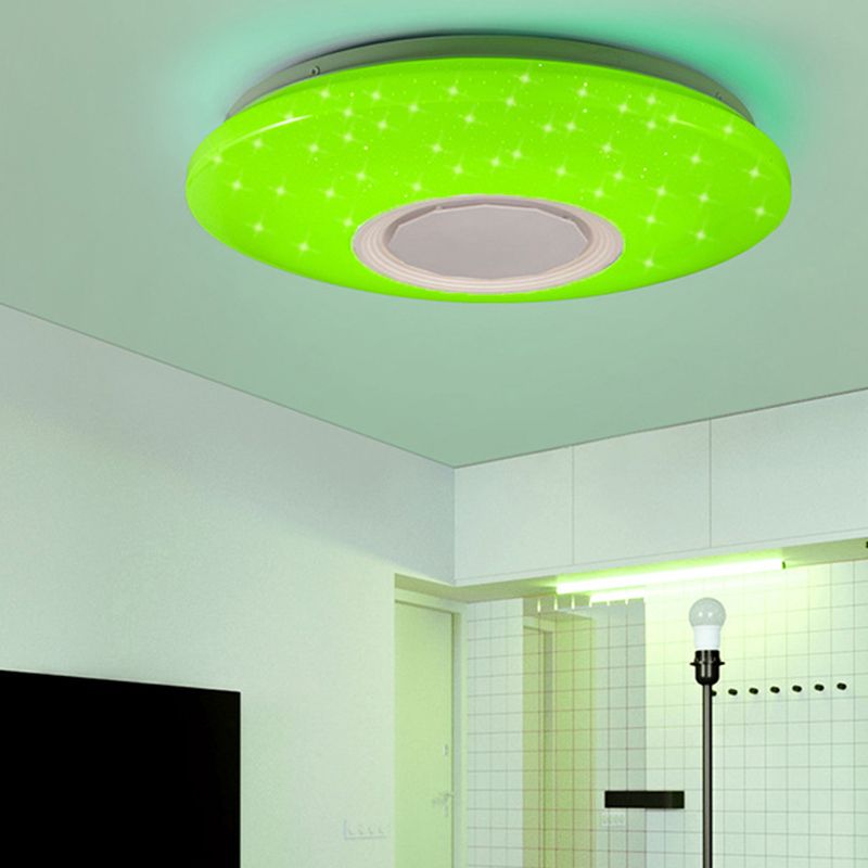 Modern Minimalist Style LED Flush Mount Ceiling Fixture Phone Control Light Bedroom Light
