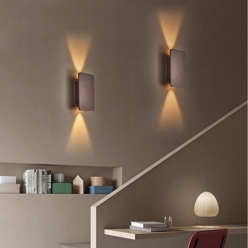 Metal Square Shape Wall Mount Lighting Modern 2-Lights Wall Mount Light Fixture