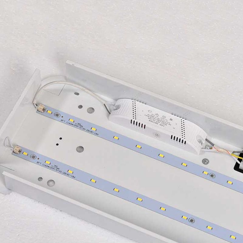 1-Light LED Flush Light Modern Aluminum Rectangular Ceiling Light Fixture