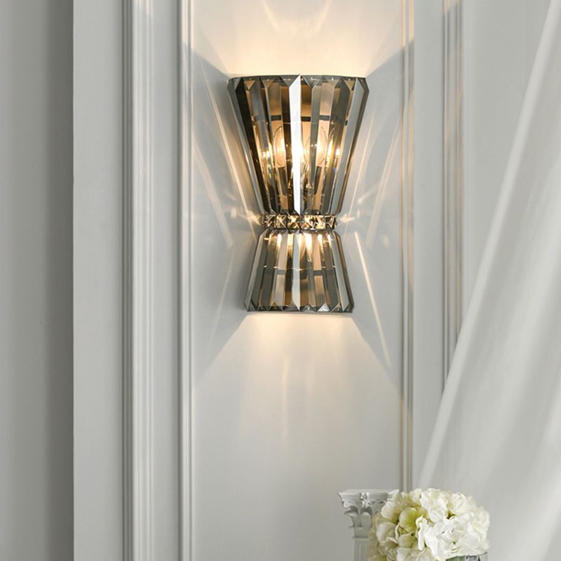 Geometric Shape Crystal Wall Light Modern 2 Lights Wall Light Sconce