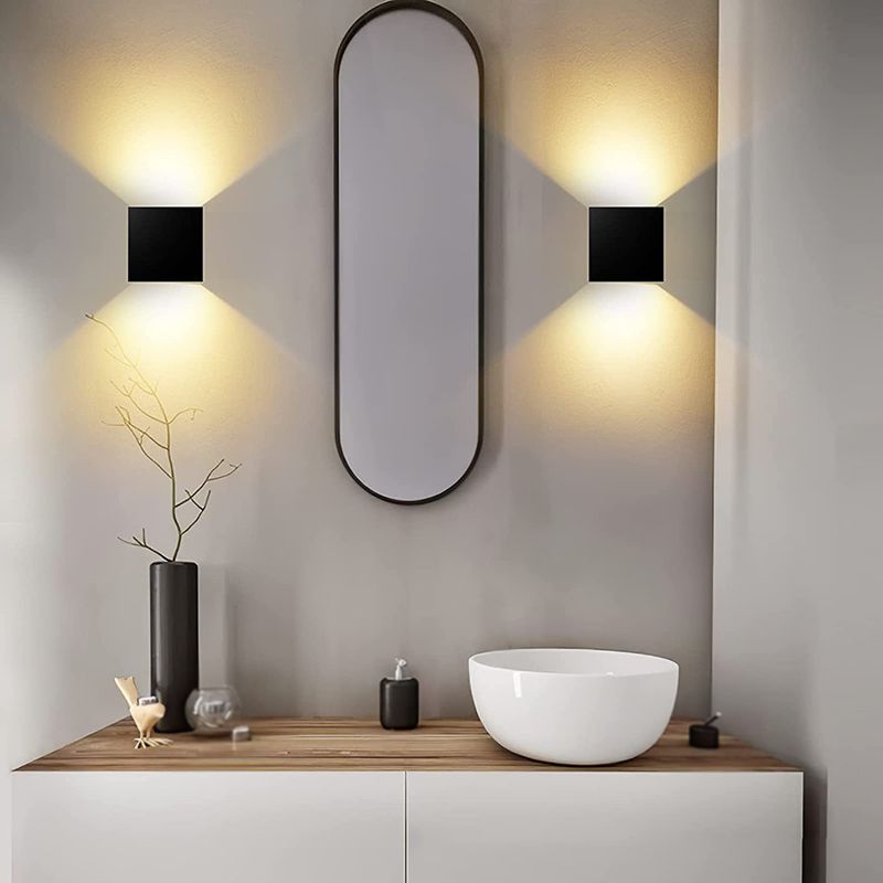 Geometric Wall Light Fixture Modern Metal Wall Sconce for Living Room