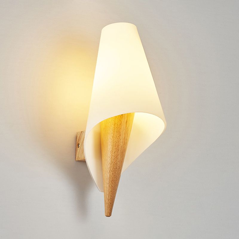 Minimalist Style Wall Mount Light Glass Bedside Wall Sconce Light
