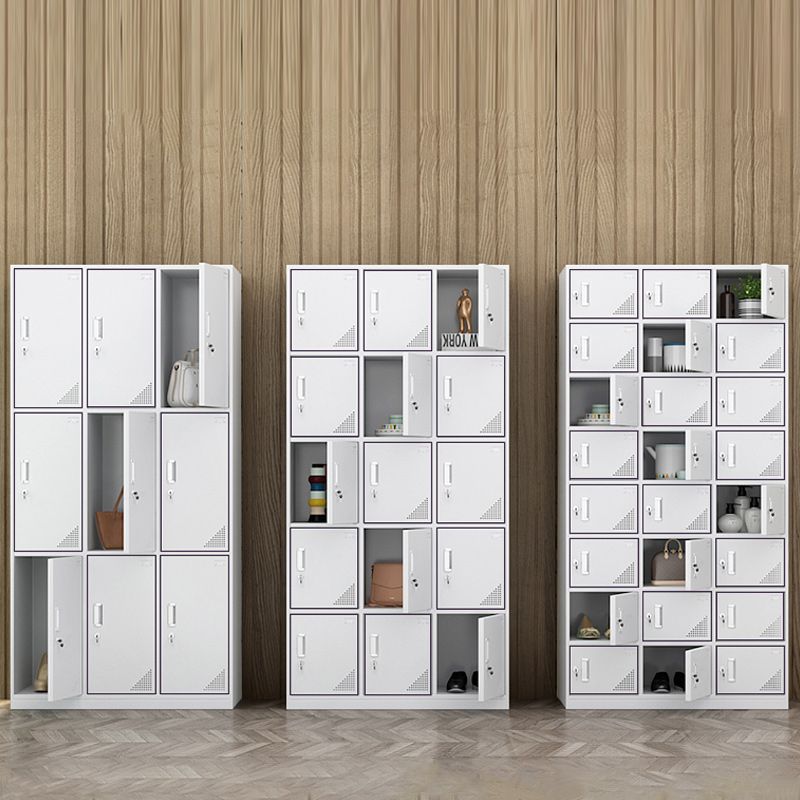 Contemporary Style Steel Wardrobe White Colour Wardrobe Closet for Home
