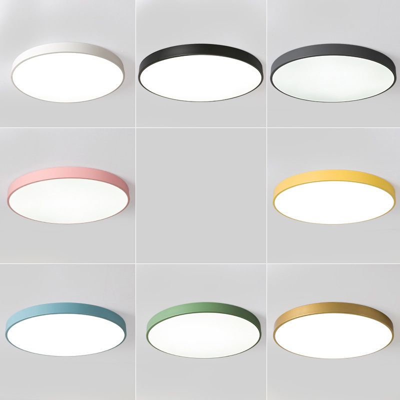 Plafonniers géométriques à montage en surface à 1 lumière LED, luminaires encastrés en métal de style moderne