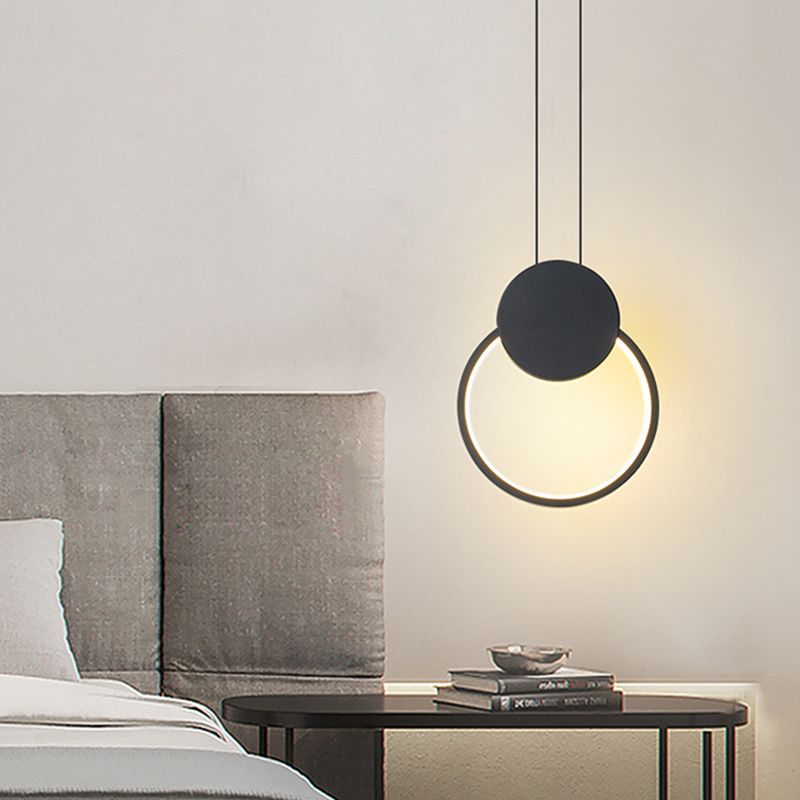 Metaal geometrisch plafond hanglamp moderne stijl led zwarte suspensie hanger licht