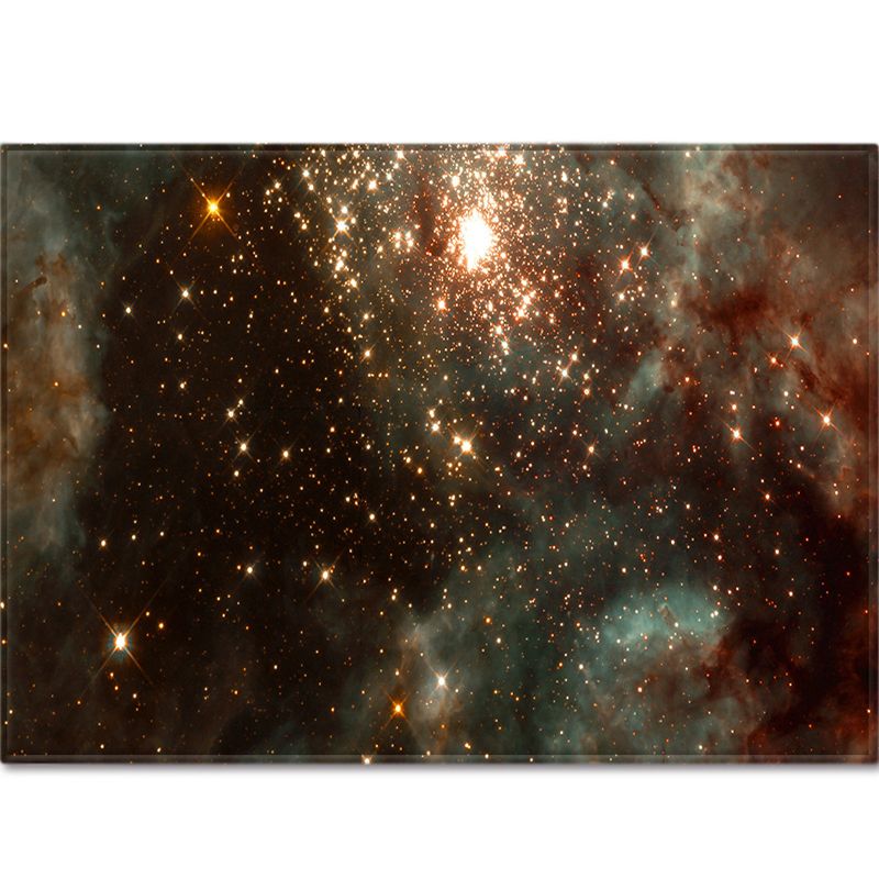 Navy Modern Area Tapijt Space Patroon Polyester Gebied Rug vlekbestendig vloerkleed voor thuisdecoratie