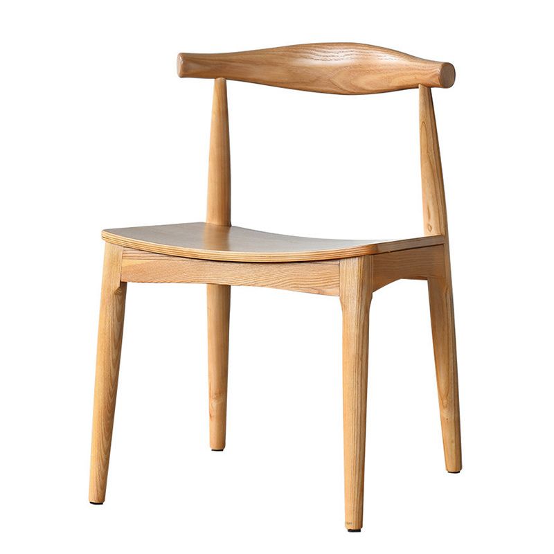 Solid Wood Open Back Side Chair Industrial Dining Side Chair