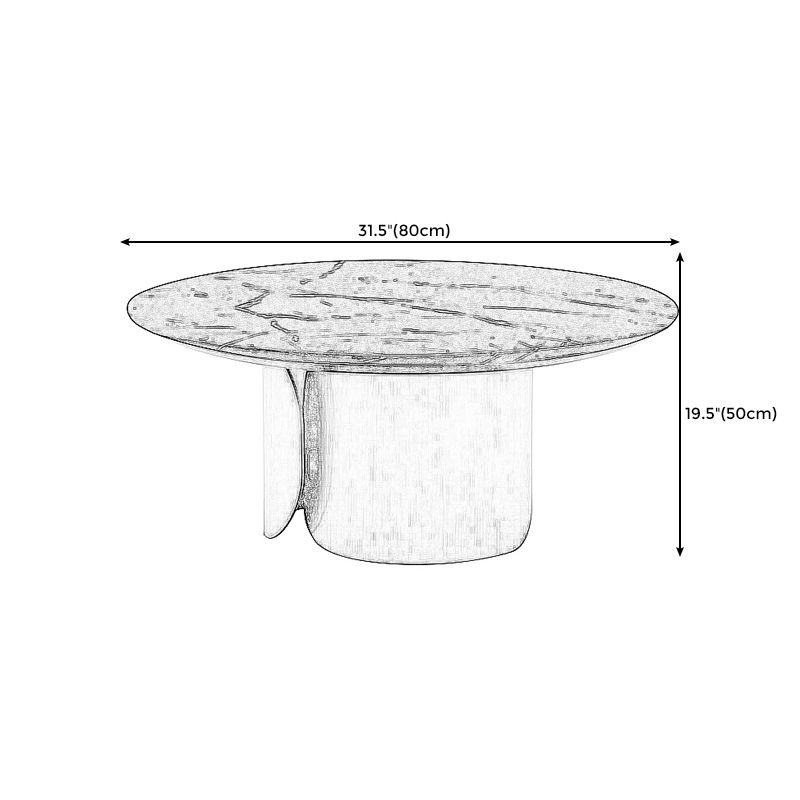 Abstract Base Cocktail Table Marble Top Stainless Steel Metal Base Round Coffee Table
