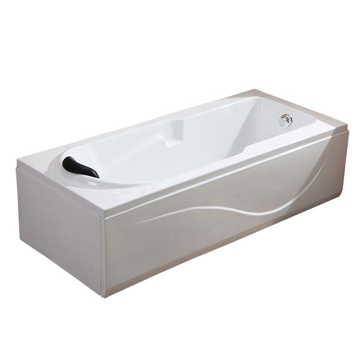 Soaking Bathtub Antique Finish Rectangular Acrylic Back to Wall Bath Tub