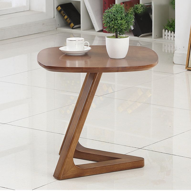 19.69" Tall Scandinavian Style Coffee Cocktail Table Wooden Round Coffee Table