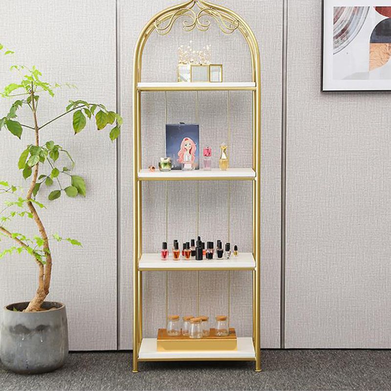Gold Modern Bookshelf Etagere Metal Open Bookcase for Living Room