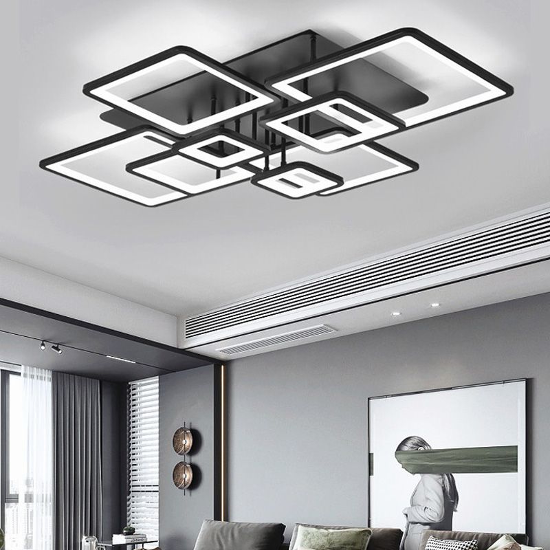 Lámpara de techo de montaje empotrado de metal contemporáneo para sala de estar y dormitorio