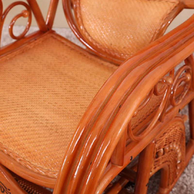 Traditional Rocking Chair Wood Wicker Rocker Chair for Living Room