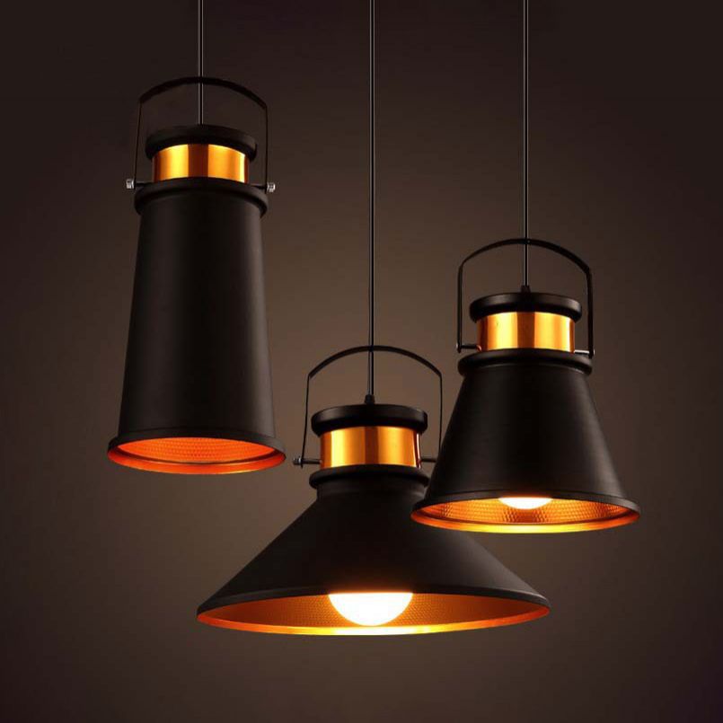 Industrial Geometric Pendant Light Metal 1 Light Pendant Lighting Fixtures