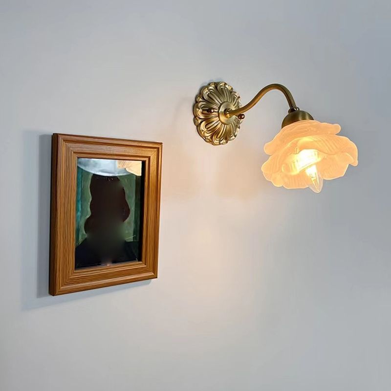 Creative Wall Light Fixture Contemporary Wall Light Sconce with Glass Shade for Bedroom
