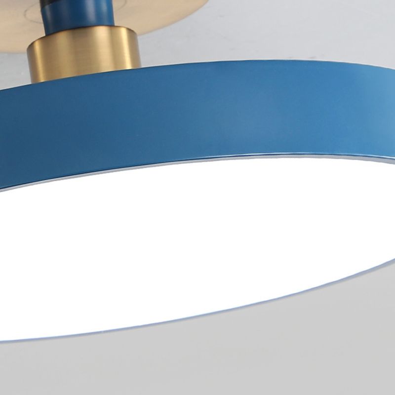 Metalen 1-lichts semi-inbouwlamp Moderne stijl cilinder semi-inbouwplafondverlichting
