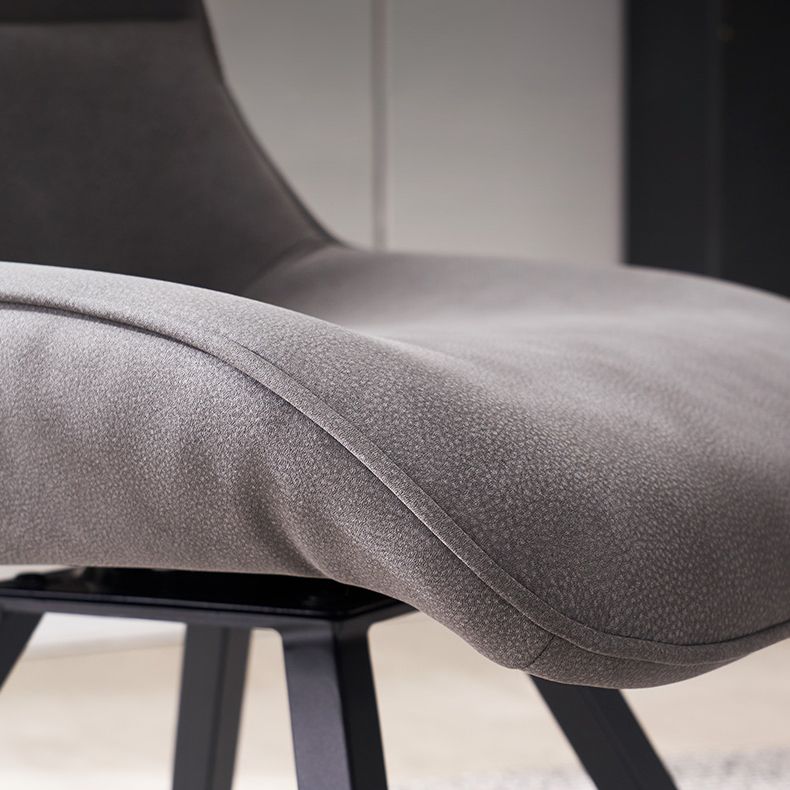 Sillas de comedor de cuero con brazo de estilo moderno, silla con respaldo para cocina