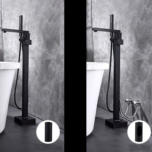 Modern Freestanding Tub Filler Trim Copper Floor Mounted Freestanding Bathtub Faucet