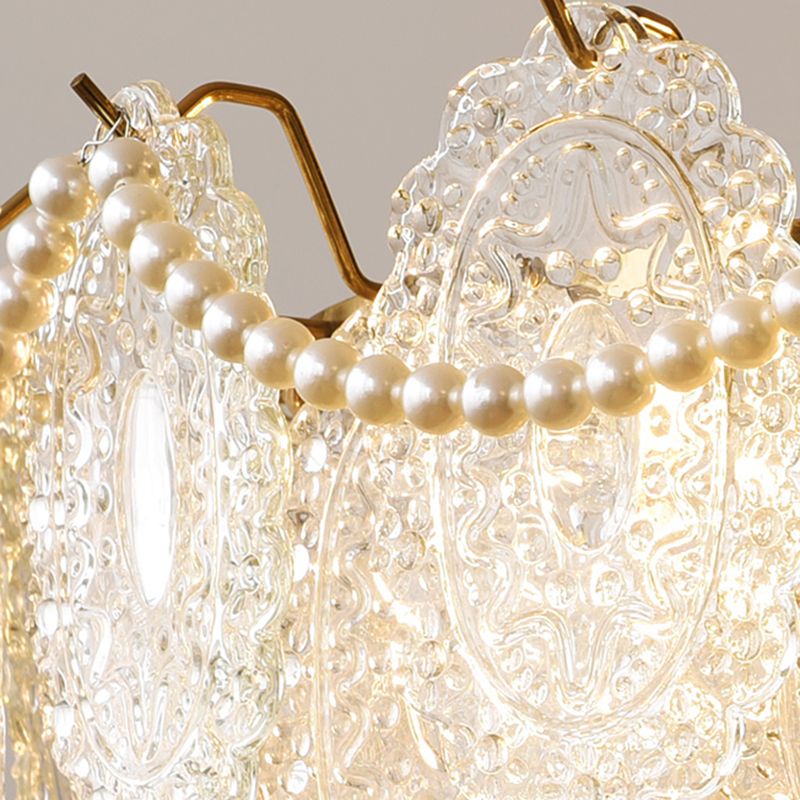 Contemporary Ceiling Light Glass Flush Mount Ceiling Light Fixture for Bedroom
