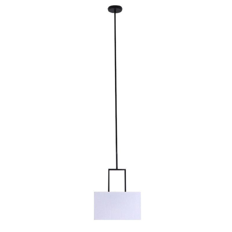 Tambor de tono blanco lámpara colgante de colgantes moderno 1 luz de techo colgante de luz para dormitorio