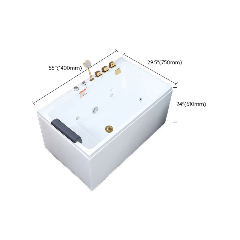 Bathroom Soaking Bath Tub Seat Included Back to Wall Bathtub