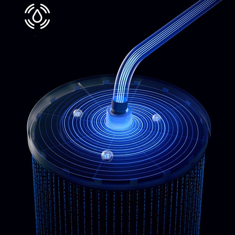 Wall Mounted Shower Arm Shower Faucet in White Metal Shower System Adjustable Water Flow