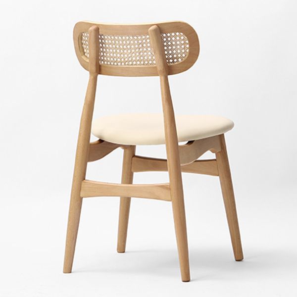 Oak Solid Wood Dining Side Chair Contemporary Armless Dining Chairs