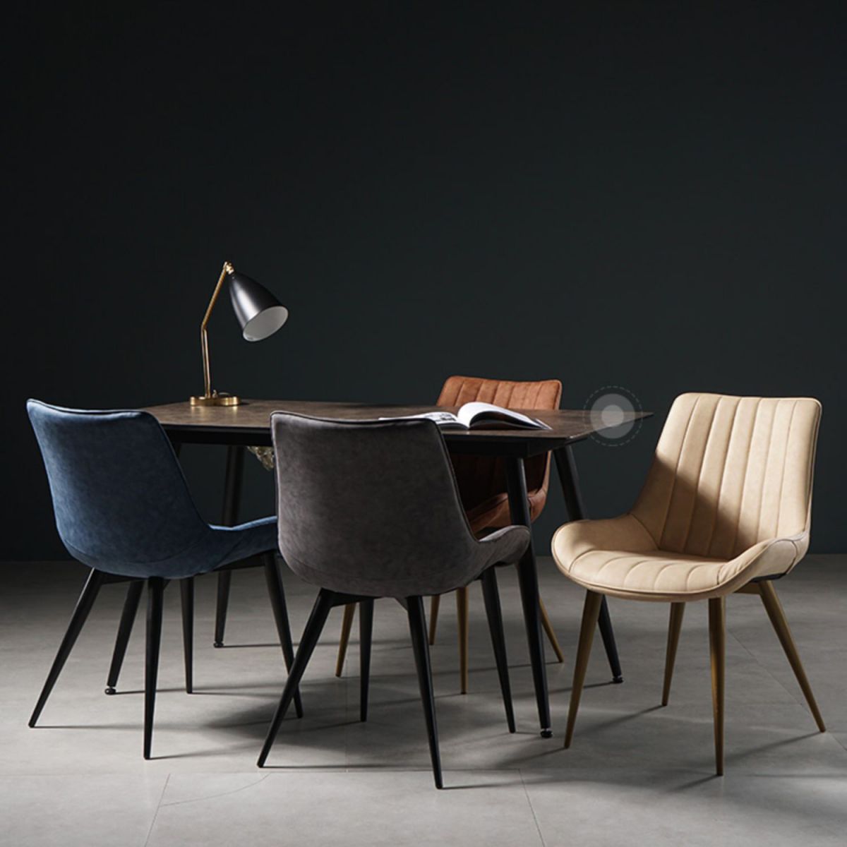 Metal Scandinavian Style Dining Chair Dining Room Armless Parsons Chair