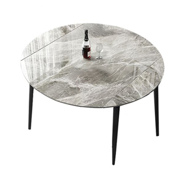 Mesa de piedra sinterizada moderna mesa de comedor de cocina estándar en gris