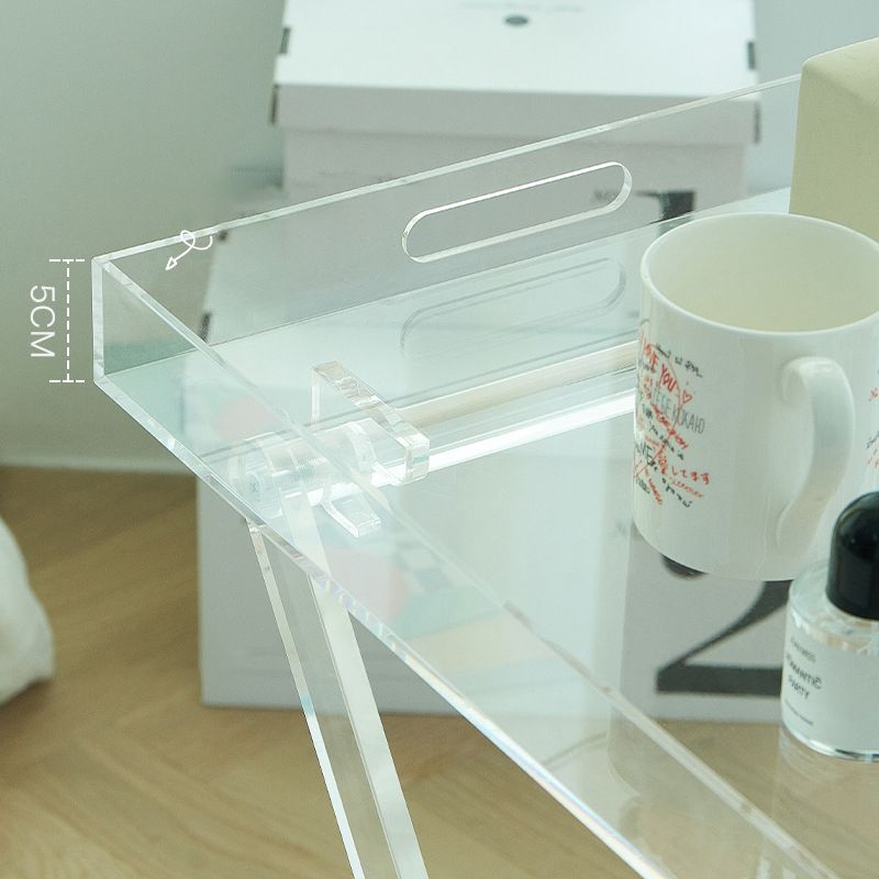 Rectangular Side Table Plastic Modernistic 20.1" W x 14.2" D x 24" H End Table