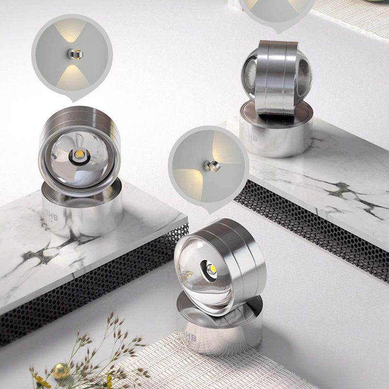 Éclairage mural en métal rond