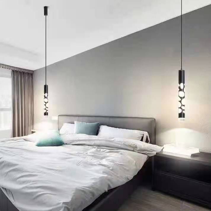 Sospensione cilindrica Sospensione Lampada Acrilico Modernista a LED in nero