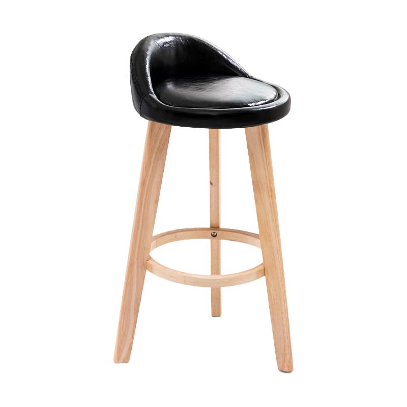 Contemporary Matte Finish Upholstered Bar Stools Restaurant Footrest Stool