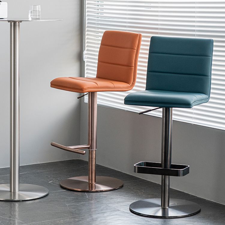 Armless Counter Height Stools with Footrest Modern Counter Stool