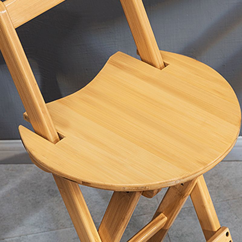 Contemporary Indoor Bar Stools Wooden Folding Low Back Stool