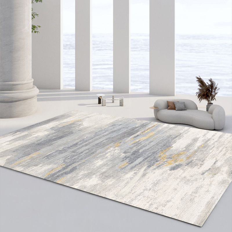 Area Rug Nostalgia Scroll Pattern Adults Polyster Carpet Rectangle Stain Rug Resistant