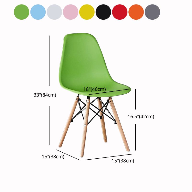 Silla de comedor de cocina escandinava de madera sólida sólida