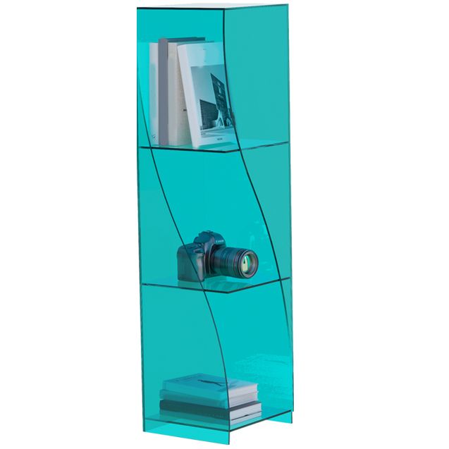 Modern Style Closed Back Bookshelf Vertical Acrylic Bookcase