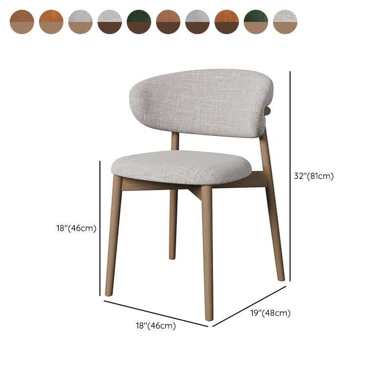 Dining Room Contemporary Upholstered Open Back Dining Side Chair