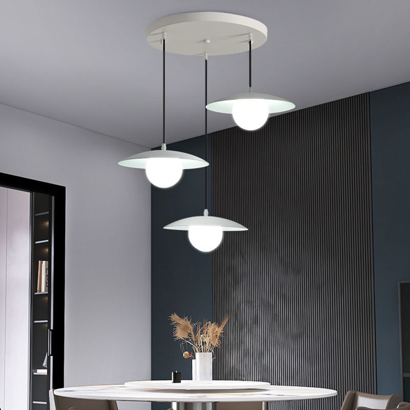 Industrial White Ceiling Light Glass Kitchen Island Lighting for Home